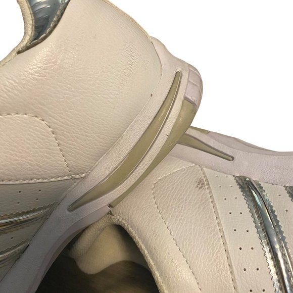 Dexter Slide Rite Bowling Shoes White Metallic Silver Sneakers Womens 8.5M - Picture 6 of 11